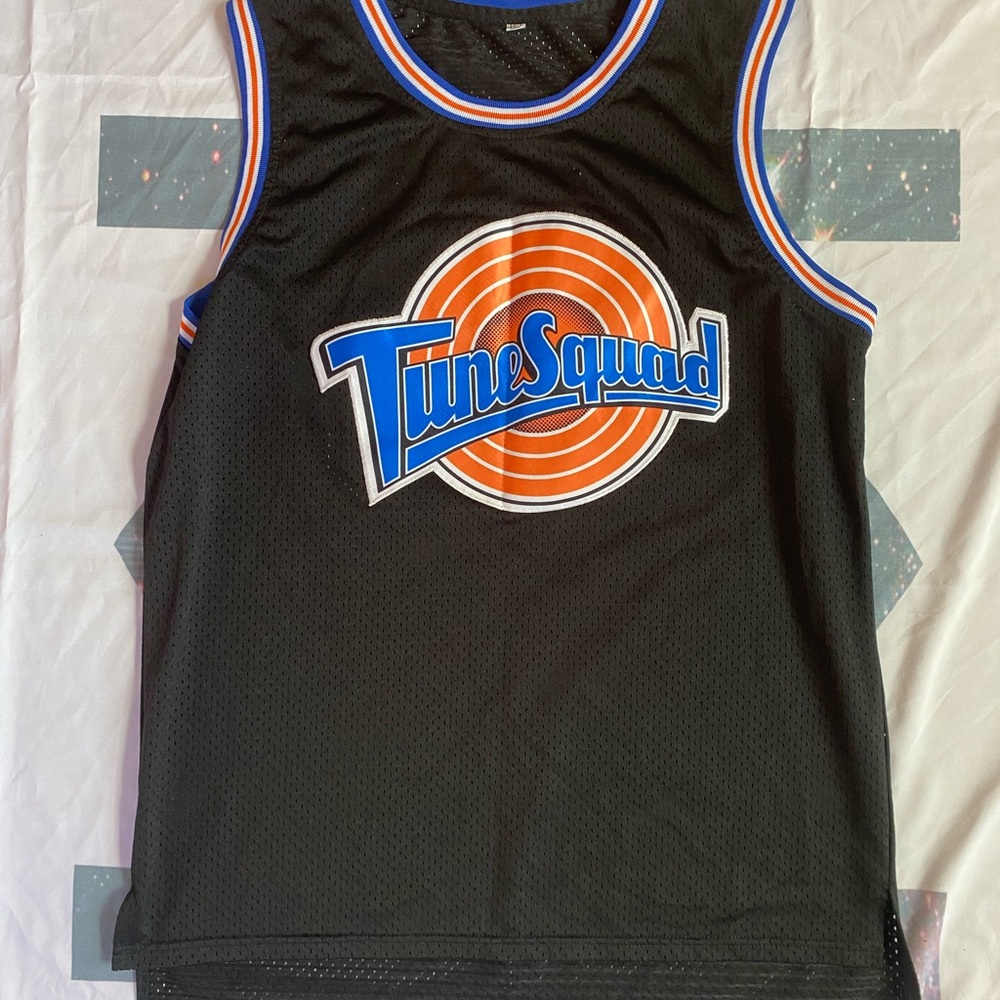 Tune Squad Black Basketball Jersey